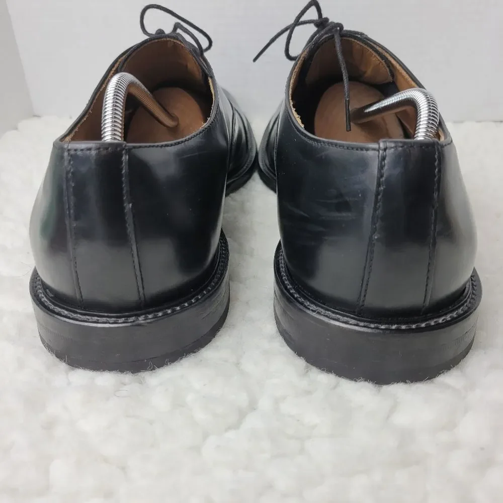 Barneys New York Mens Oxford Shoes Size 13  Black Leather Cap Toe